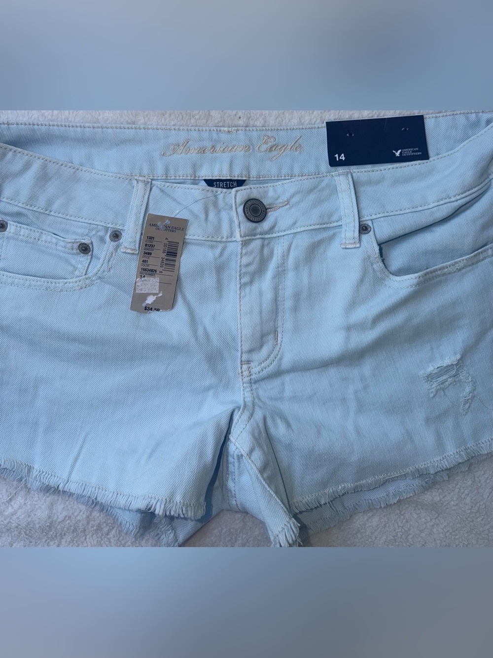 American Eagle Outfitters Light Blue Denim Jean Shorts